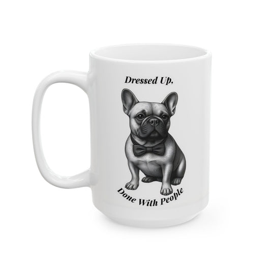 French Bulldog Ceramic Mug – Minimal Pet Art | 15oz