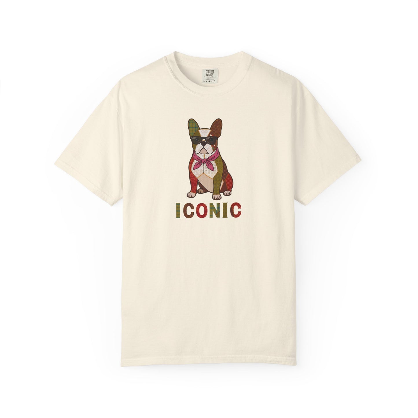 French Bulldog Shirt – Patchwork Frenchie Tee, "Iconic" Dog Dad Gift
