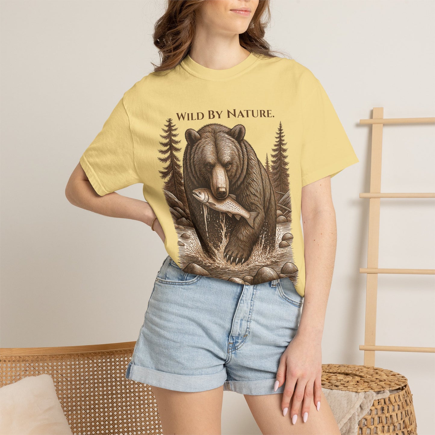 Wild By Nature – Camiseta teñida de oso