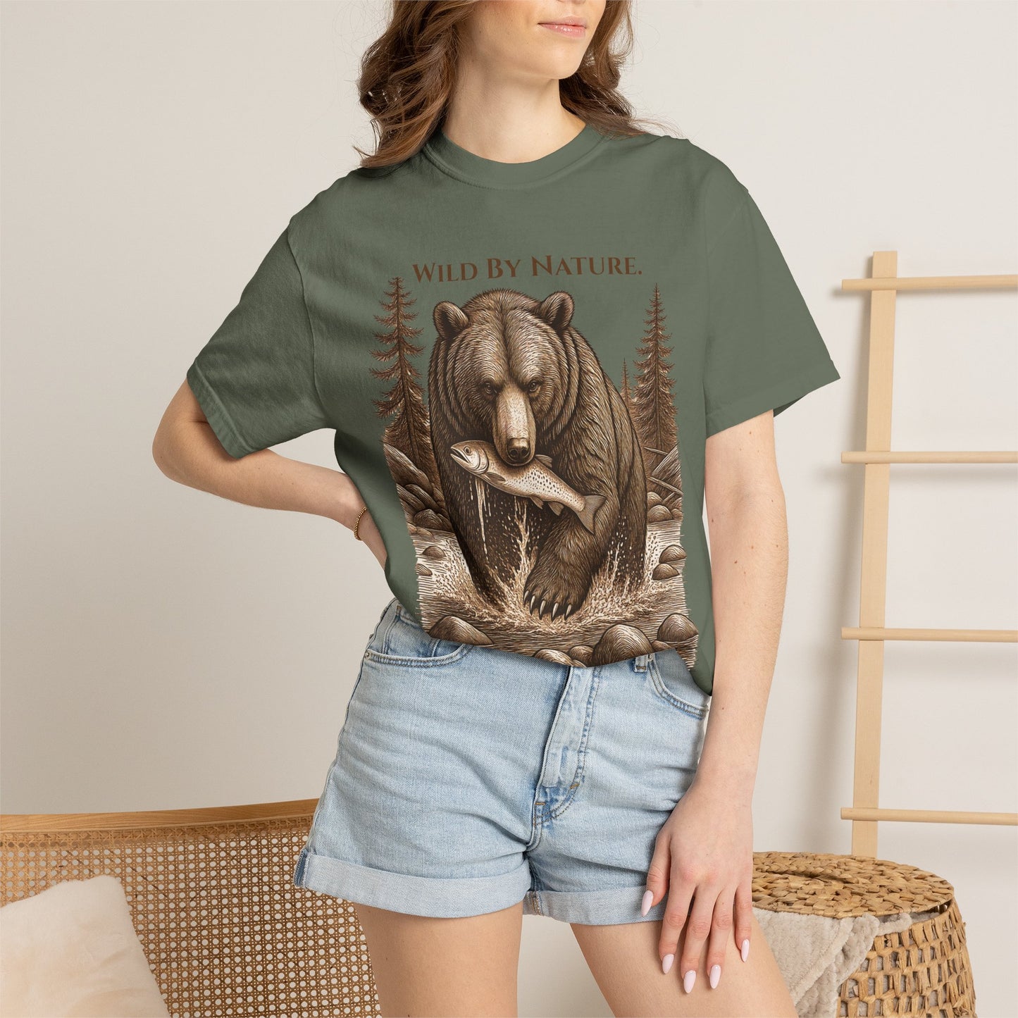 Wild By Nature – Camiseta teñida de oso