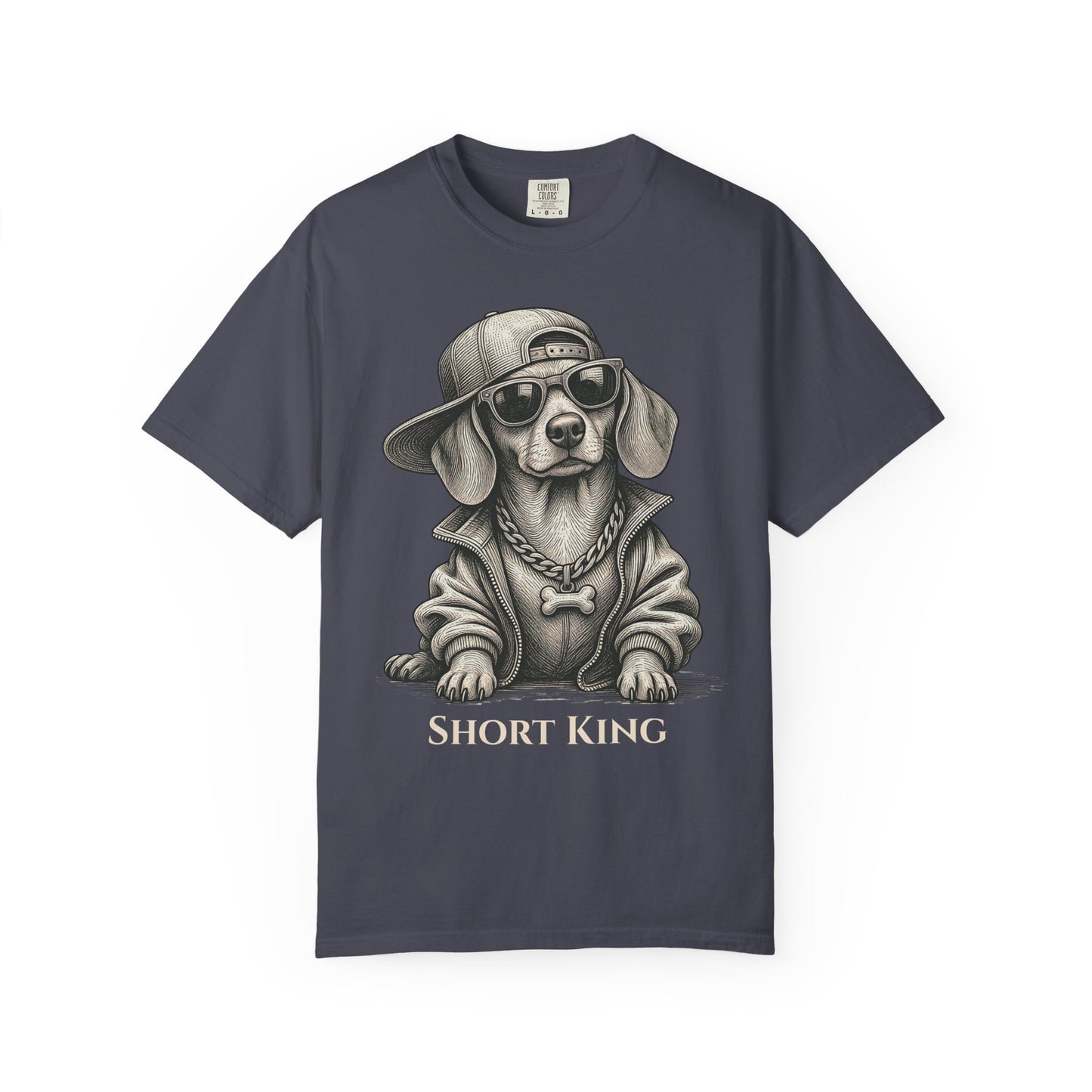 Rey Bajito – Camiseta Teñida con Pigmentos Dachshund