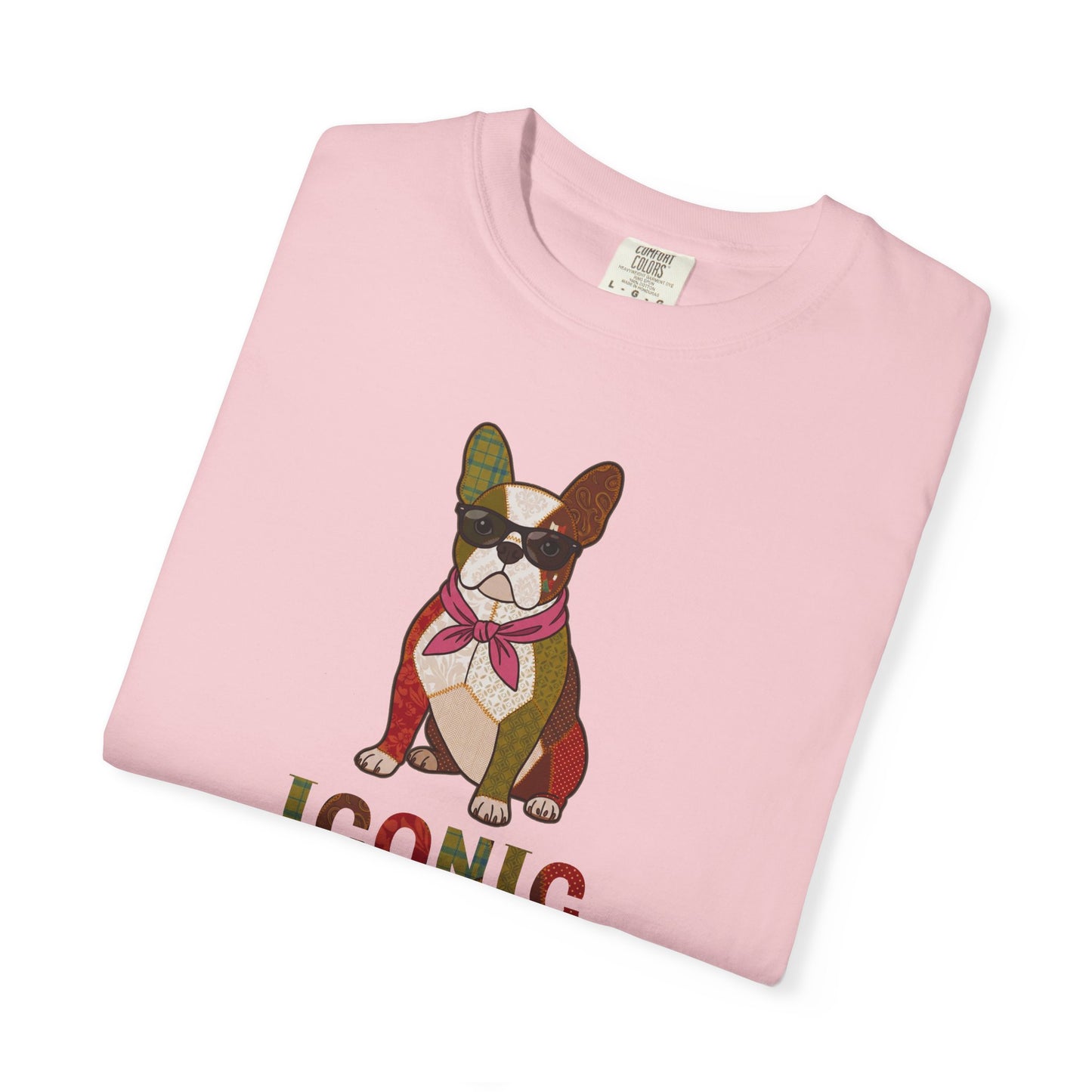 French Bulldog Shirt – Patchwork Frenchie Tee, "Iconic" Dog Dad Gift