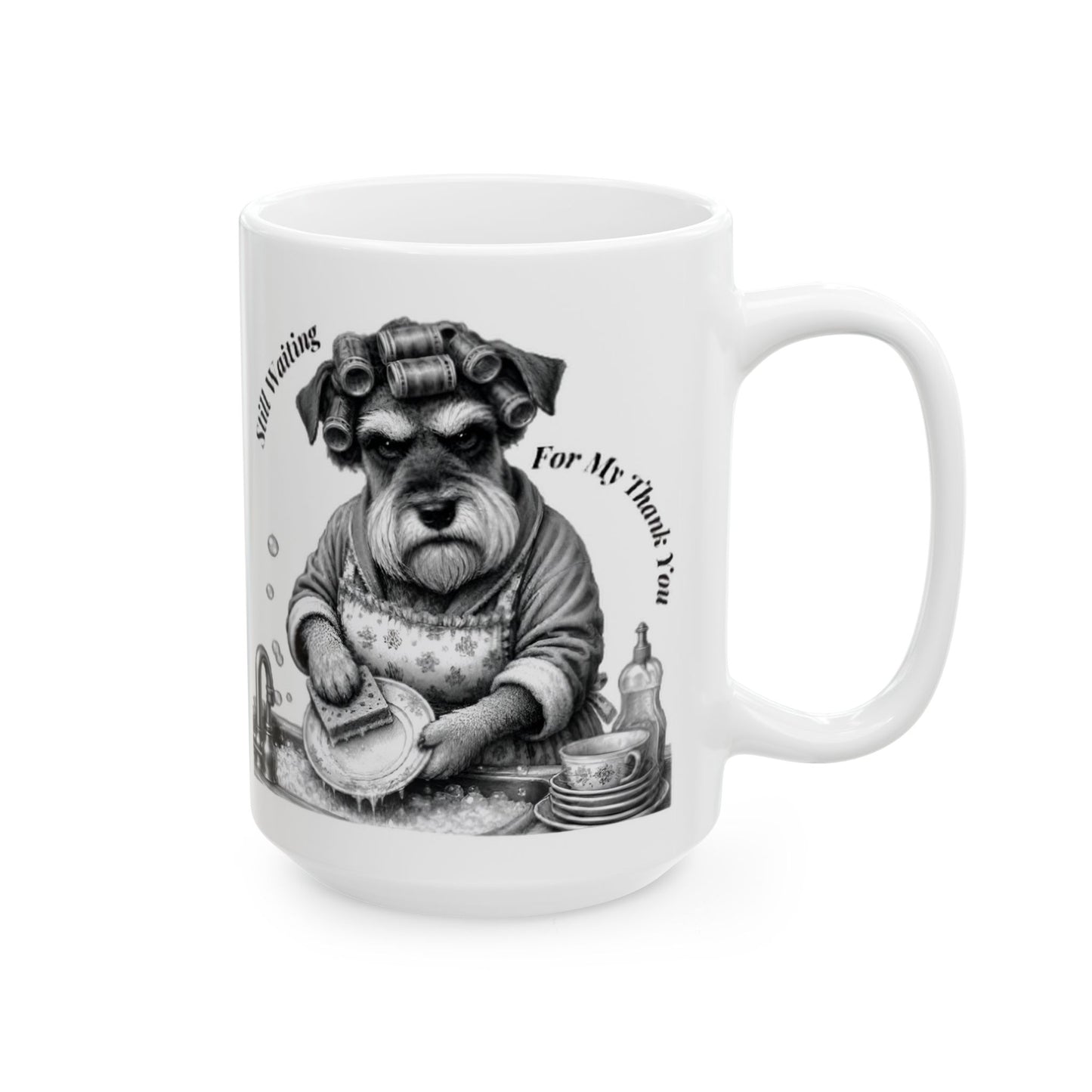 Funny Dog Ceramic Mug – Minimal Pet Art | 15oz