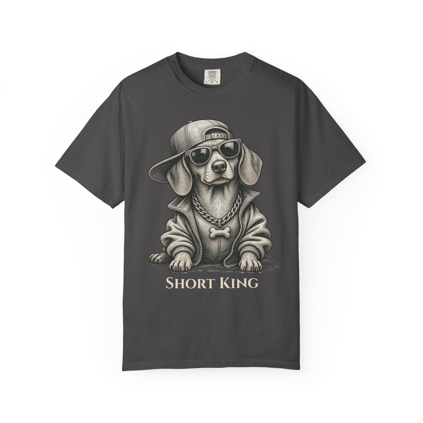 Rey Bajito – Camiseta Teñida con Pigmentos Dachshund