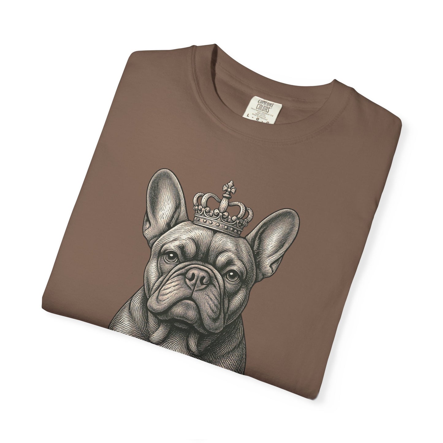 Tiny Crown Big Ego – French Bulldog Garment-Dyed T-Shirt