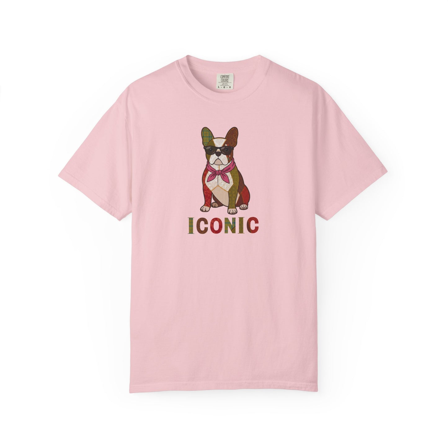 French Bulldog Shirt – Patchwork Frenchie Tee, "Iconic" Dog Dad Gift
