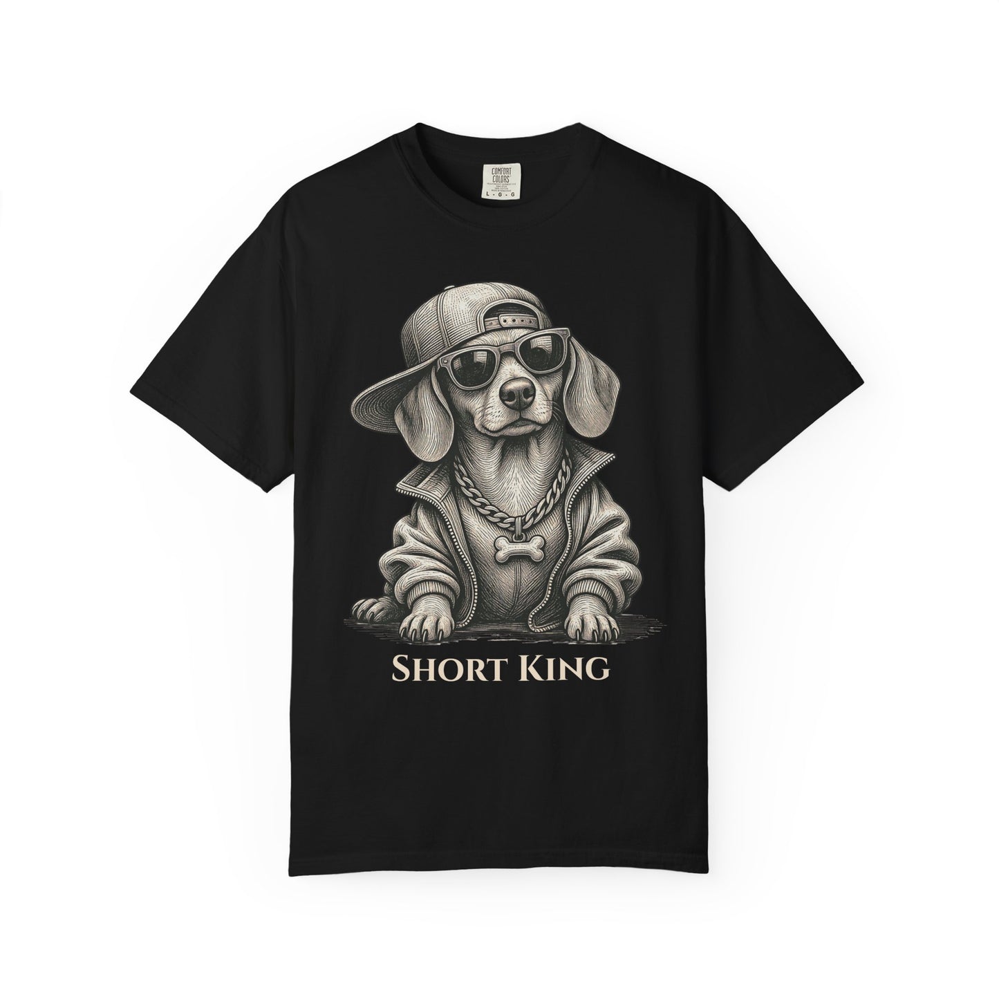 Rey Bajito – Camiseta Teñida con Pigmentos Dachshund