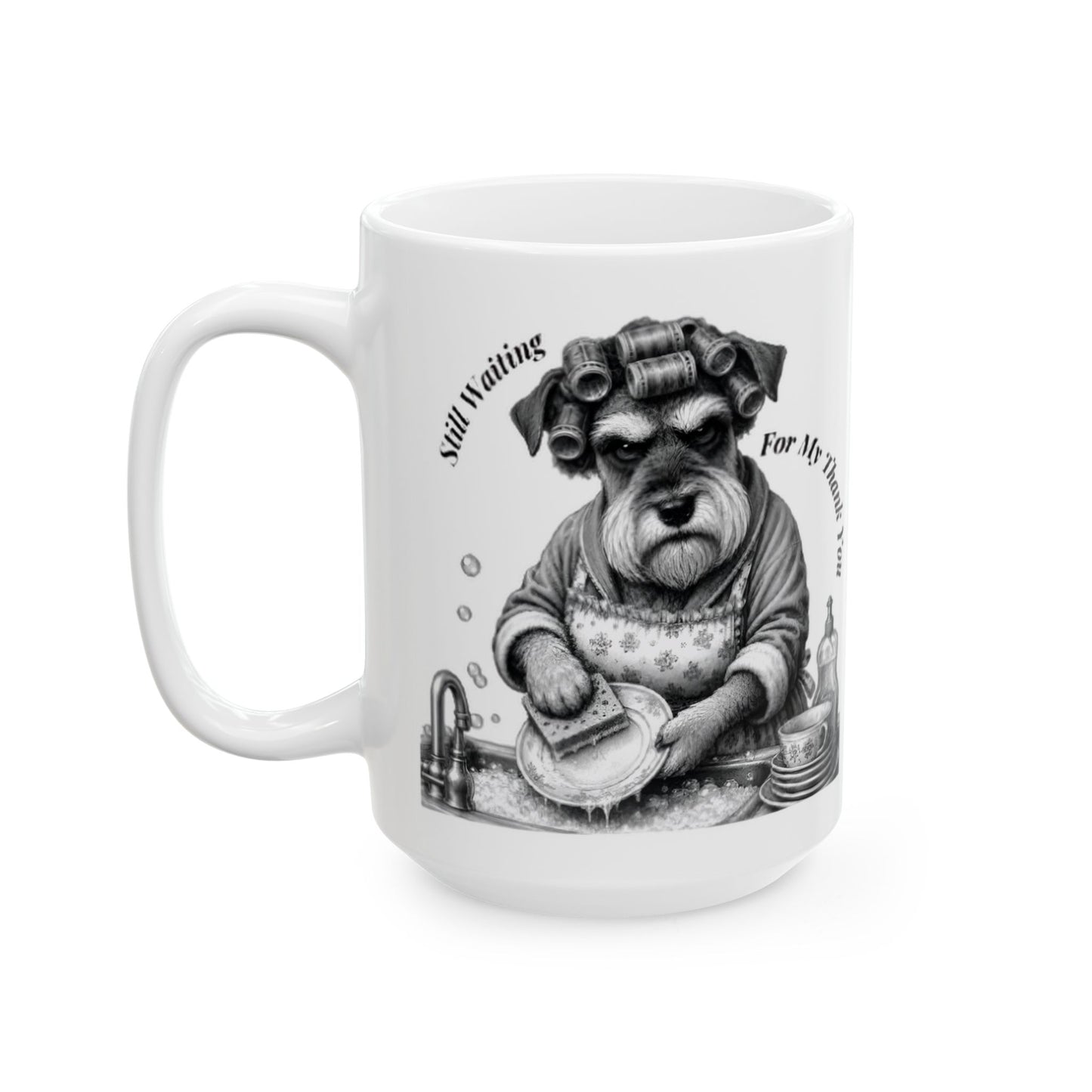 Funny Dog Ceramic Mug – Minimal Pet Art | 15oz