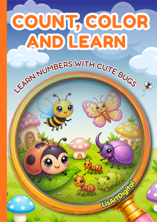 Learn Numbers 1-20 with Cute Bugs | Printable Counting & Coloring Book for Kids