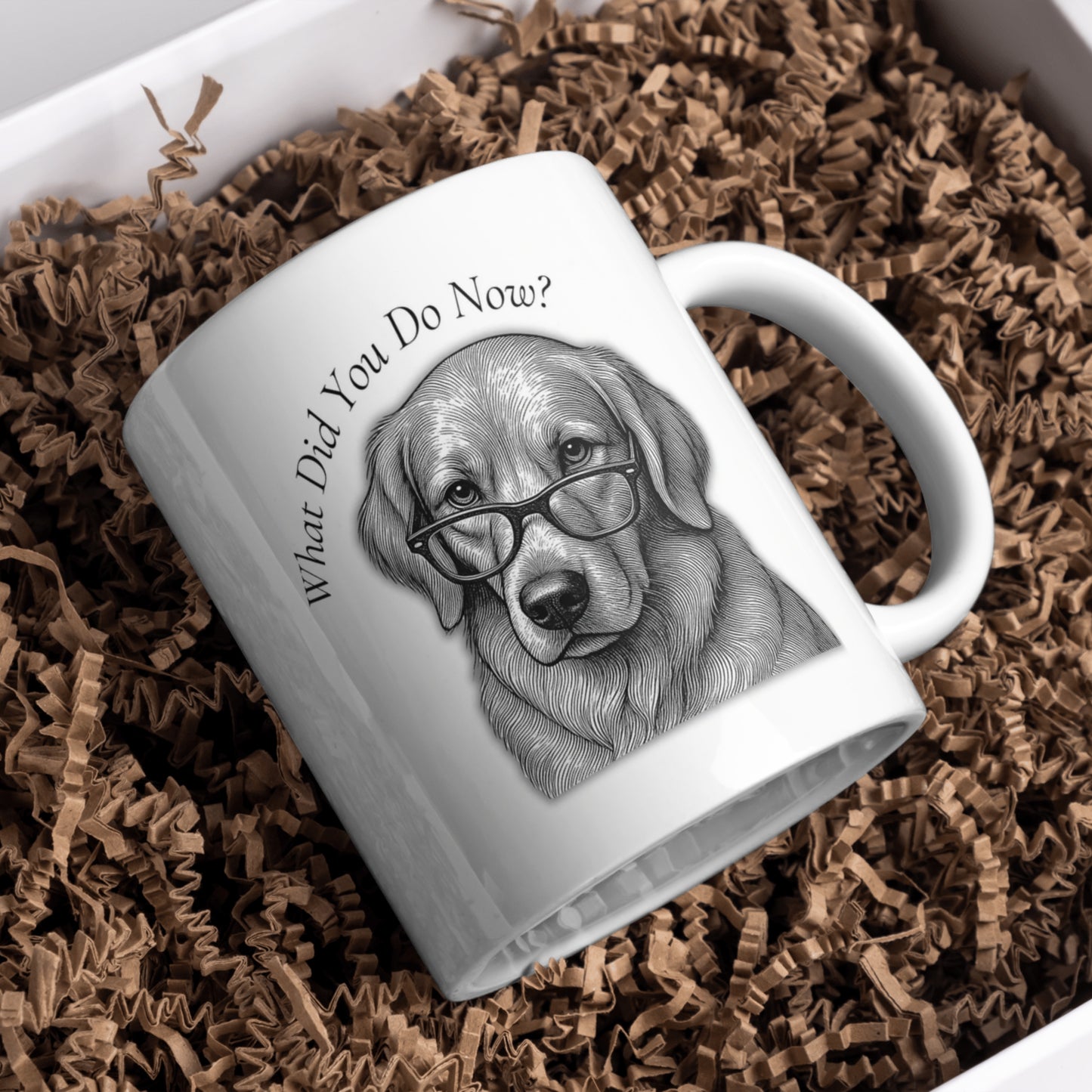 What Did You Do Now? – Golden Retriever Mug | 15oz